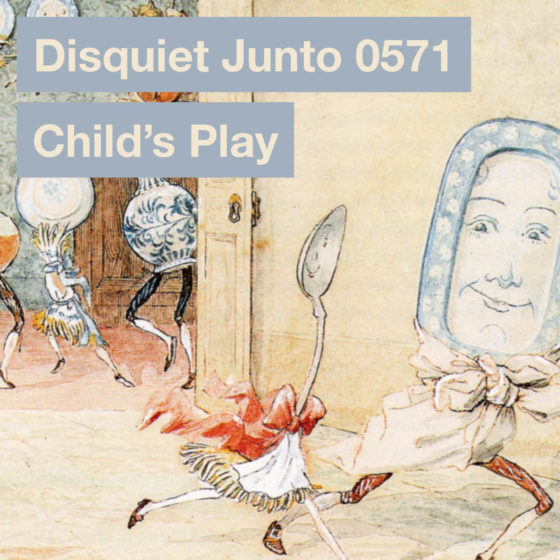 This is the cover image for the 571st Disquiet Junto project. It is an old, public domain drawing of the dish running away with the spoon from the classic nursery rhyme.